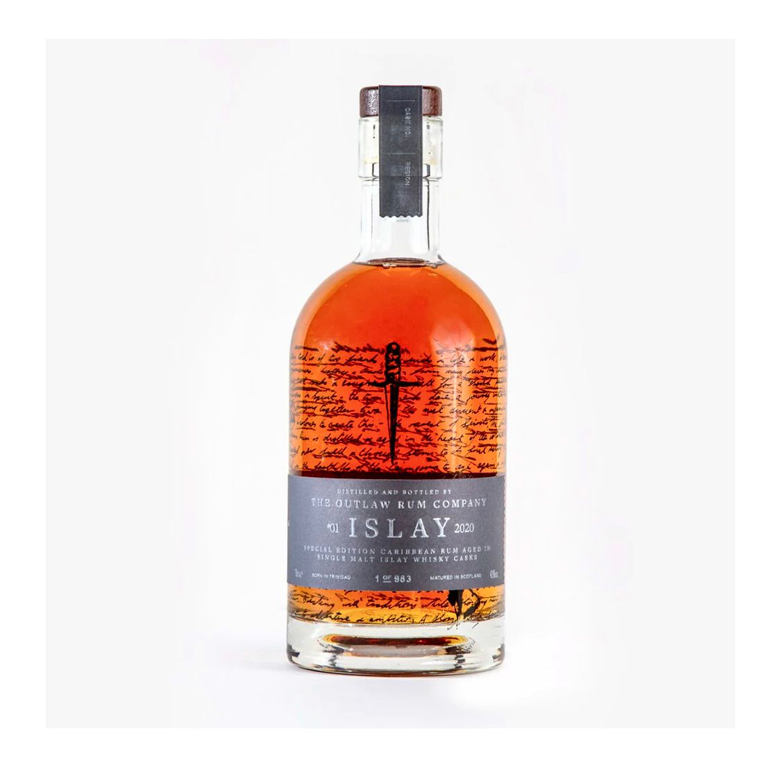 Limited edition of 983 bottles. World's first premium rum, aged in an Islay whisky cask for up to 10 years. From the award-winning Angostura Distillery.